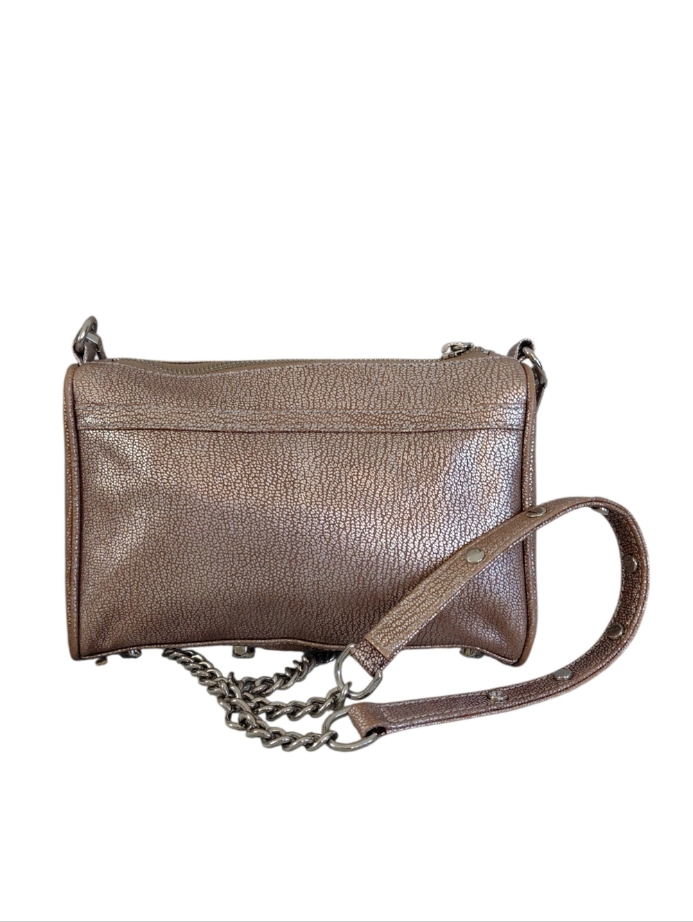 Rebecca Minkoff Metallic Rose Gold Crossbody Bag - Picture 3 of 8